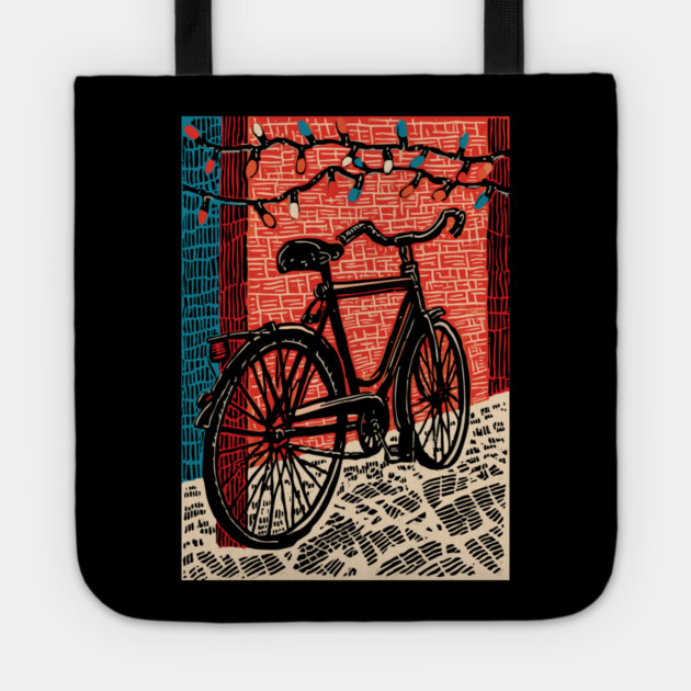 Vintage City Bicycle | An Urban Commuter's Ride Tote by TuncGK