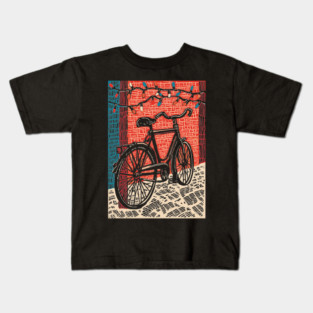 Vintage City Bicycle | An Urban Commuter's Ride Kids T-Shirt