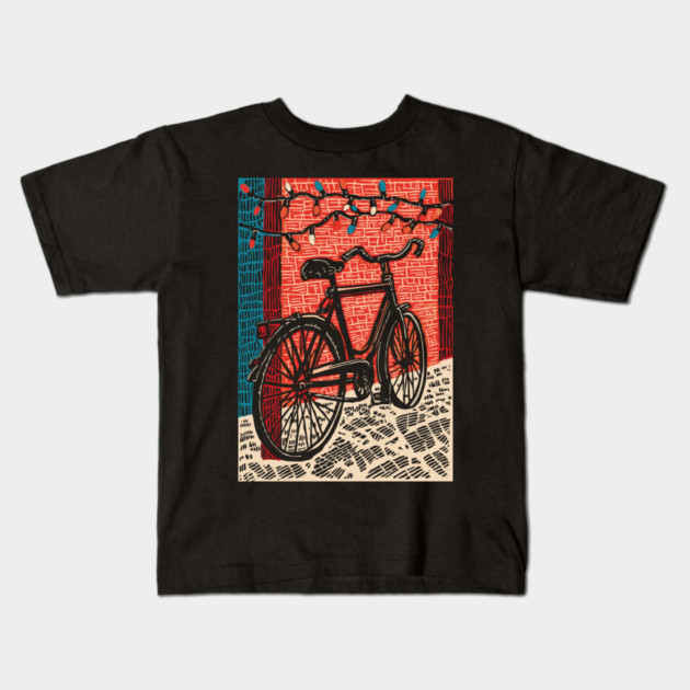 Vintage City Bicycle | An Urban Commuter's Ride Kids T-Shirt by TuncGK