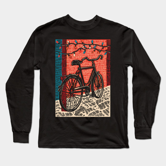 Vintage City Bicycle | An Urban Commuter's Ride Long Sleeve T-Shirt by TuncGK