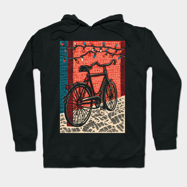 Vintage City Bicycle | An Urban Commuter's Ride Hoodie by TuncGK