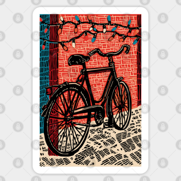 Vintage City Bicycle | An Urban Commuter's Ride Sticker by TuncGK