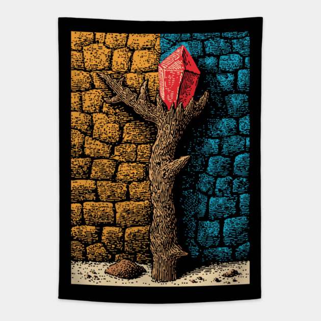 Magic Healing Crystal | A Witchy Nature Talisman Tapestry by TuncGK