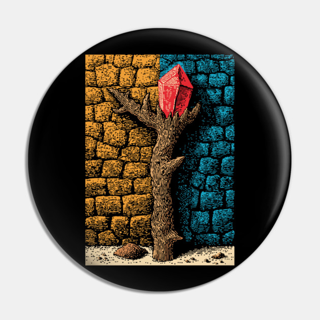 Magic Healing Crystal | A Witchy Nature Talisman Pin by TuncGK