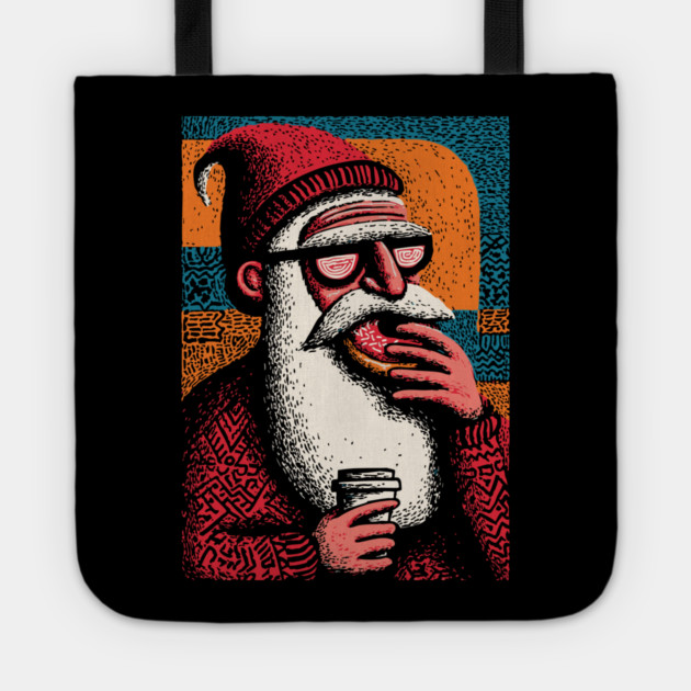 Cool Hipster Santa | A Modern Christmas Vibe Tote by TuncGK