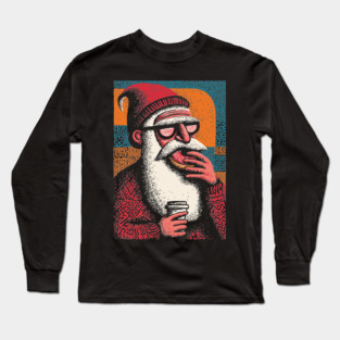 Cool Hipster Santa | A Modern Christmas Vibe Long Sleeve T-Shirt