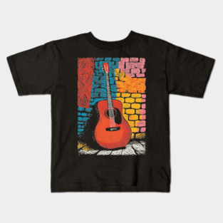 Acoustic Guitar Art | The Folk Singer's Companion Kids T-Shirt