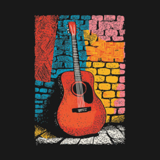 Acoustic Guitar Art | The Folk Singer's Companion T-Shirt