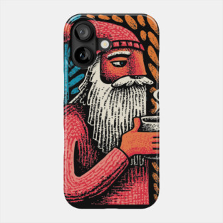 Cool Santa Coffee Break | Funny Christmas Santa Phone Case