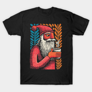 Cool Santa Coffee Break | Funny Christmas Santa T-Shirt