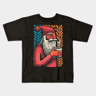 Cool Santa Coffee Break | Funny Christmas Santa Kids T-Shirt