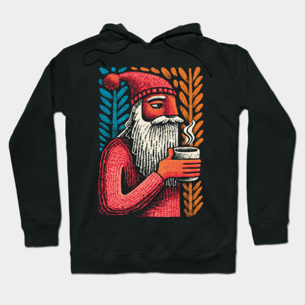 Cool Santa Coffee Break | Funny Christmas Santa Hoodie by TuncGK