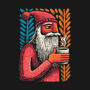 Cool Santa Coffee Break | Funny Christmas Santa T-Shirt