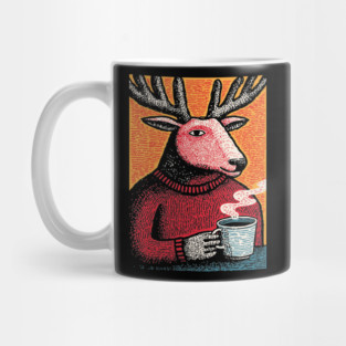 Cool Reindeer Coffee Break | Funny Christmas Deer Mug