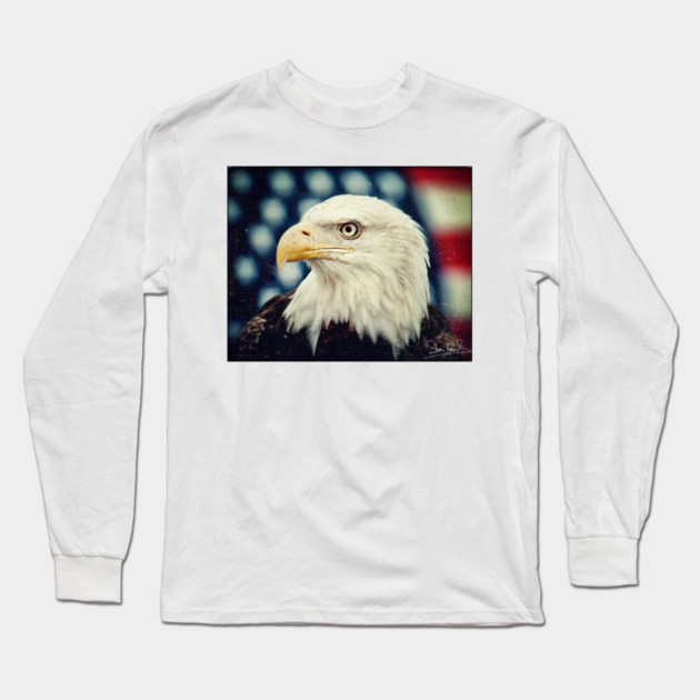 Bald Eagle - Freedom and Power - Patriotic Symbol Long Sleeve T-Shirt by Art2Wear