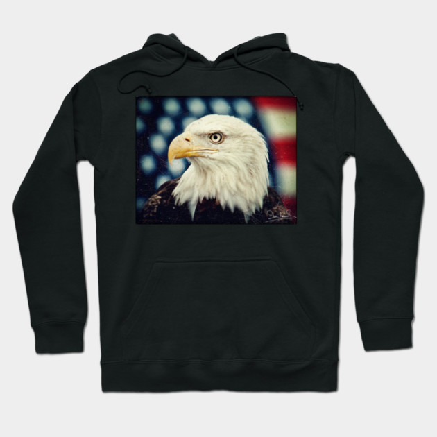Bald Eagle - Freedom and Power - Patriotic Symbol Hoodie by Art2Wear