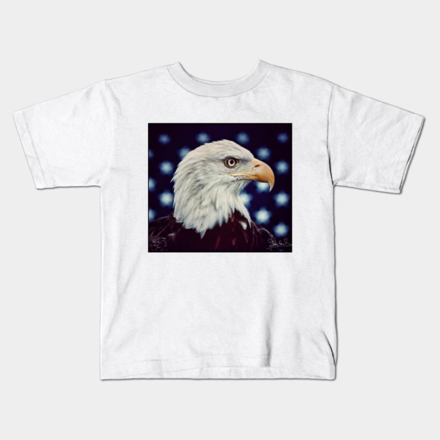 Eagle Symbol of Freedom, Majestic Bird Image Kids T-Shirt by Art2Wear