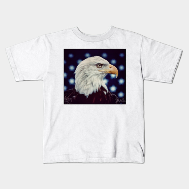 Eagle Symbol of Freedom, Majestic Bird Image Kids T-Shirt by Art2Wear