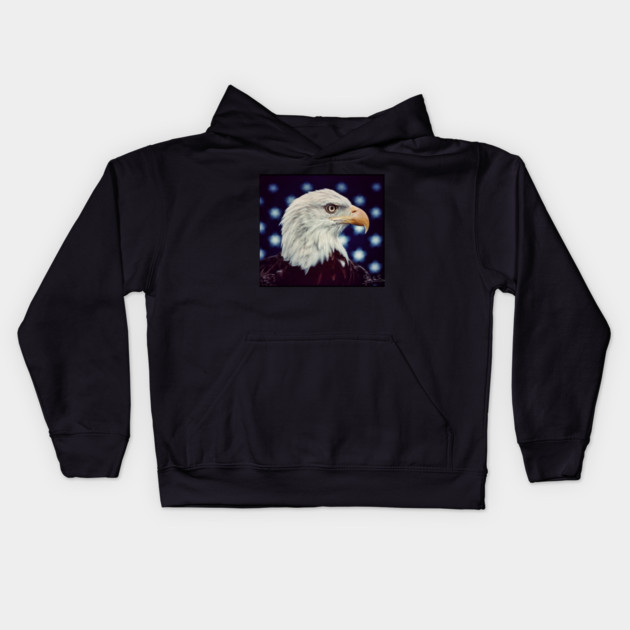 Eagle Symbol of Freedom, Majestic Bird Image Kids Hoodie by Art2Wear