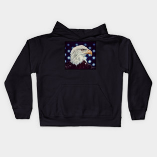 Eagle Symbol of Freedom, Majestic Bird Image Kids Hoodie