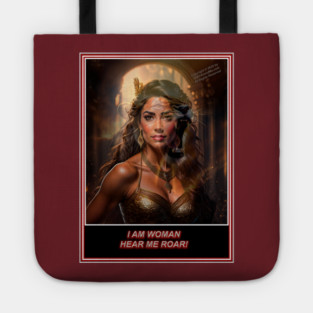 I AM WOMAN HEAR ME ROAR! Tote