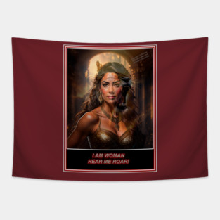 I AM WOMAN HEAR ME ROAR! Tapestry