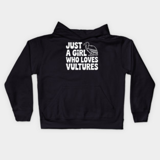 Just a Girl Who Loves Vultures Kids Hoodie