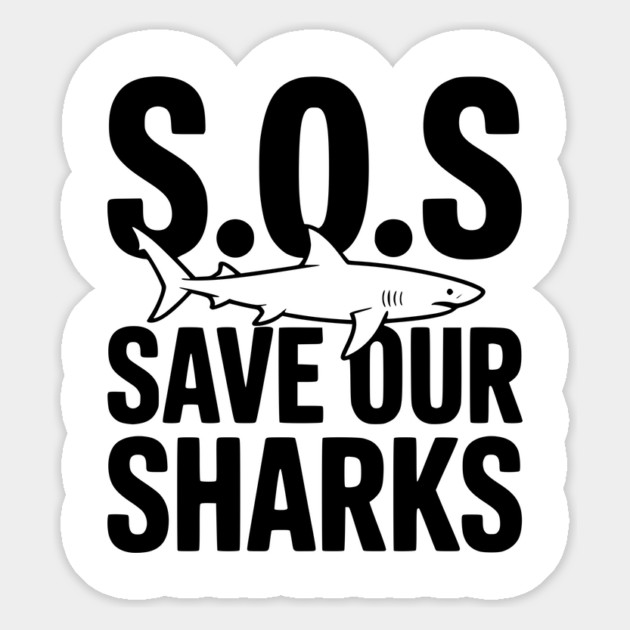 S.O.S Save Our Sharks Magnet by Frank Ring