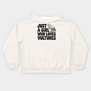 Just a Girl Who Loves Vultures Kids Hoodie