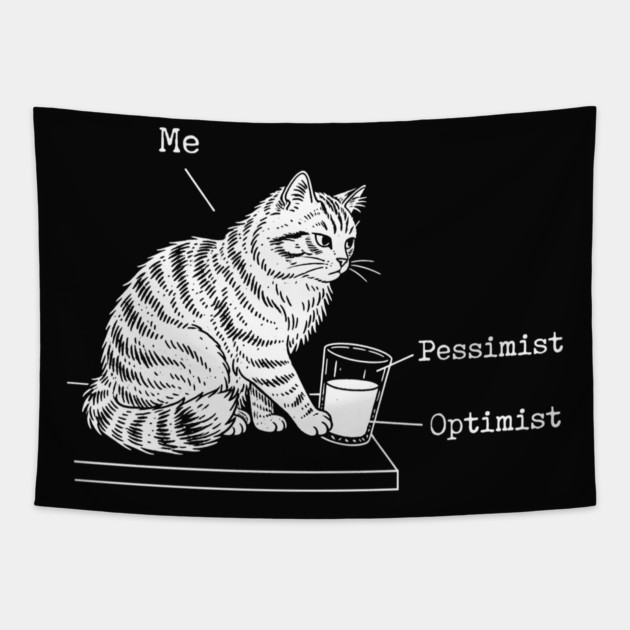 Optimist, Pessimist and Me Tapestry by CreativeSage