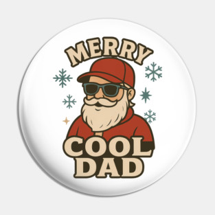 Merry Cool Dad Christmas Gift Pin