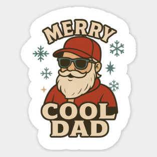 Merry Cool Dad Christmas Gift Magnet