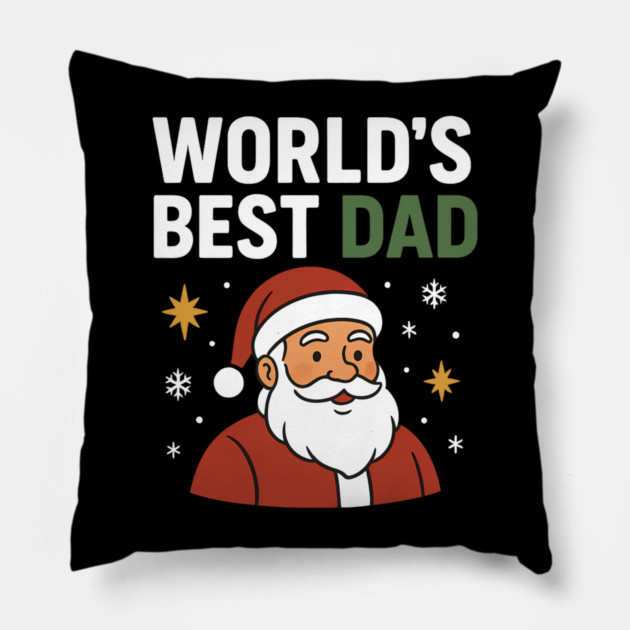 World's Best Dad Christmas Fatherhood Gift Pillow by The Fatherhood Brand