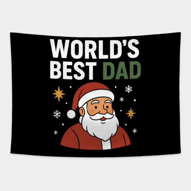 World's Best Dad Christmas Fatherhood Gift Tapestry by The Fatherhood Brand