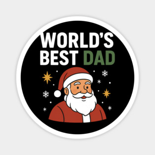World's Best Dad Christmas Fatherhood Gift Magnet