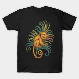 Golden Tamarin with Tropical Fronds T-Shirt