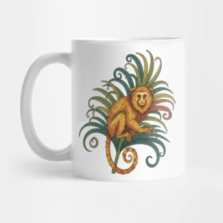 Golden Tamarin with Tropical Fronds Mug