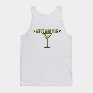 Retro Martini 2025 Happy New Years Tank Top