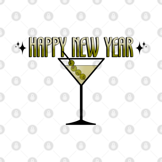 Retro Martini 2025 Happy New Years by HolidayBug