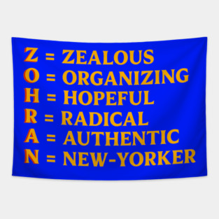 Zohran Name Acrostic – Zealous Organizing Hopeful Radical Authentic New-Yorker Tapestry