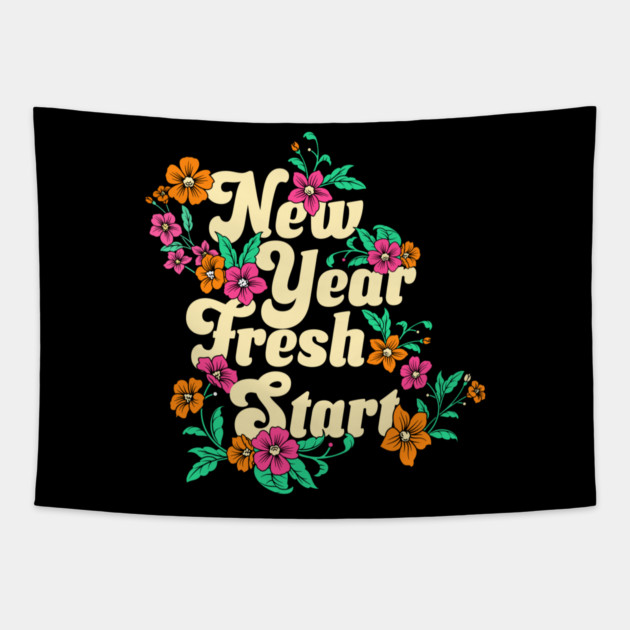 New Year Fresh Start Tapestry by HolidayBug