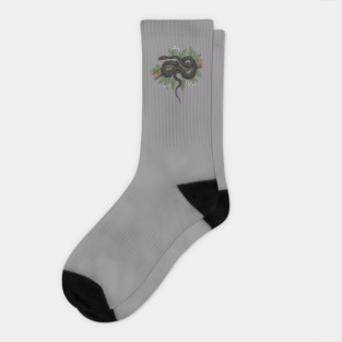 Rat Snake with Woodland Florals Socks