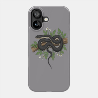 Rat Snake with Woodland Florals Phone Case