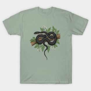 Rat Snake with Woodland Florals T-Shirt