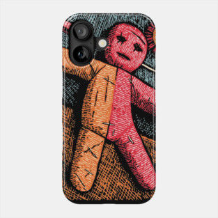Surreal Voodoo Doll Art | Dark Humor Phone Case