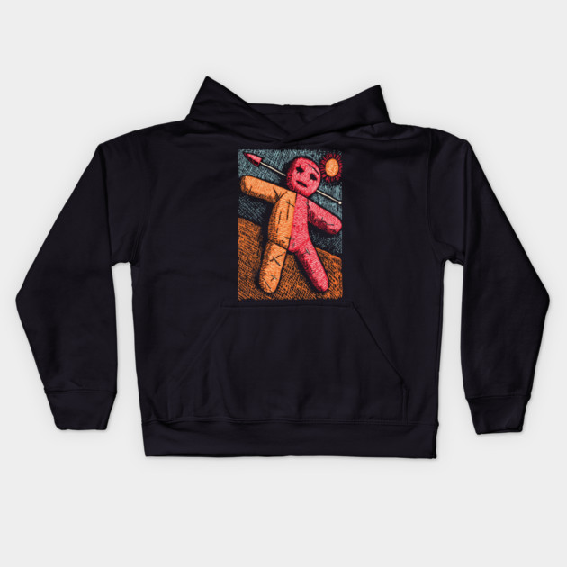 Surreal Voodoo Doll Art | Dark Humor Kids Hoodie by TuncGK