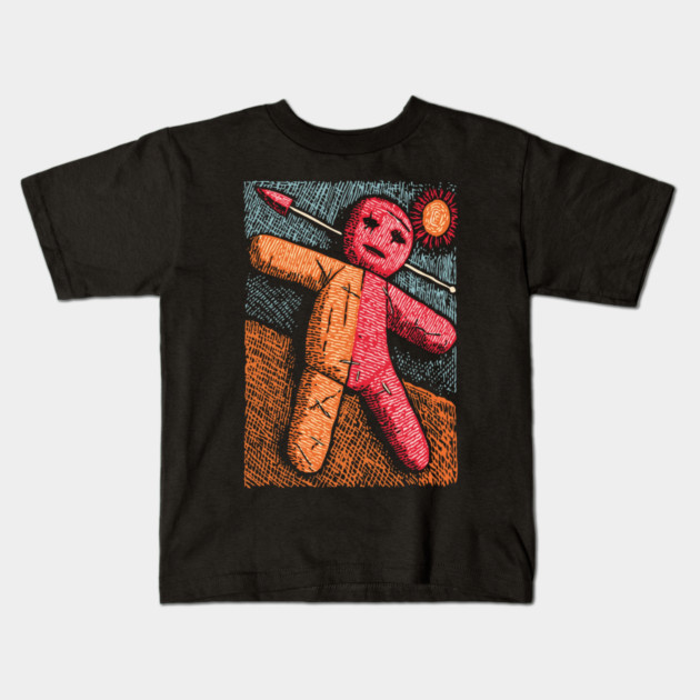 Surreal Voodoo Doll Art | Dark Humor Kids T-Shirt by TuncGK