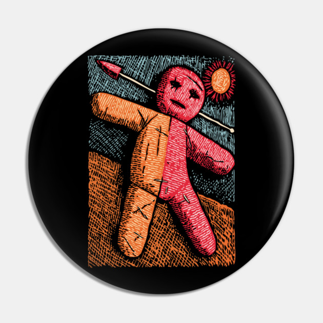 Surreal Voodoo Doll Art | Dark Humor Pin by TuncGK