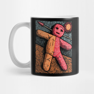 Surreal Voodoo Doll Art | Dark Humor Mug