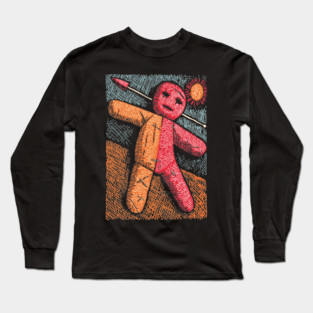 Surreal Voodoo Doll Art | Dark Humor Long Sleeve T-Shirt